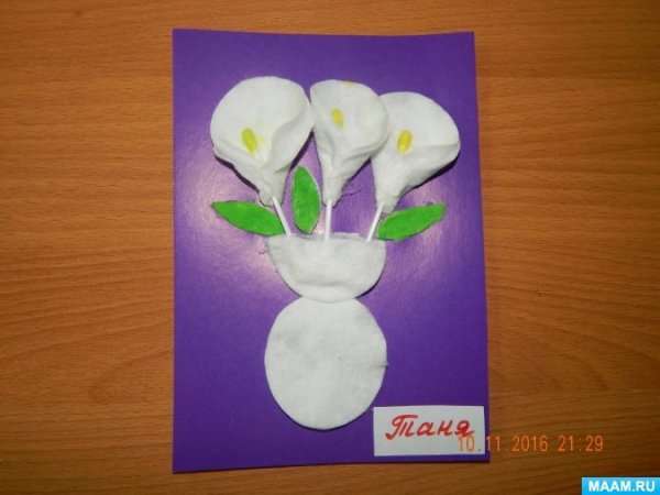 Поделки из ватных дисков