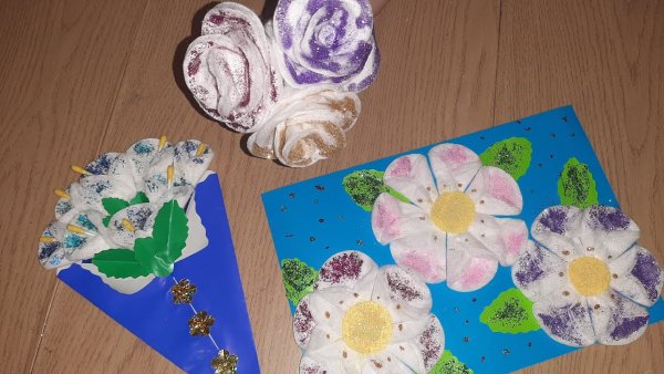 Поделки из ватных дисков