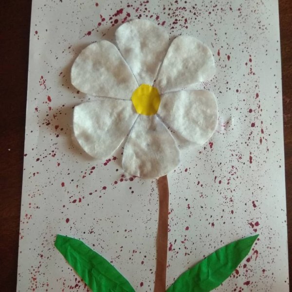 Открытка с ватными дисками