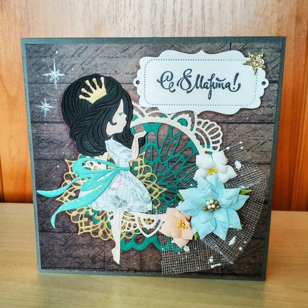 Новогодняя открытка с вишней