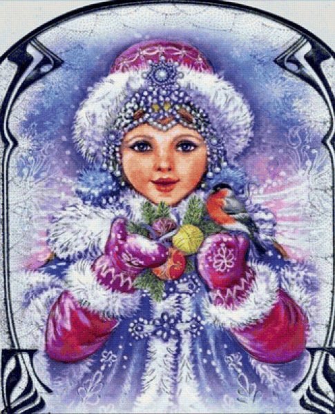 Новогодние открытки со Снегурочкой