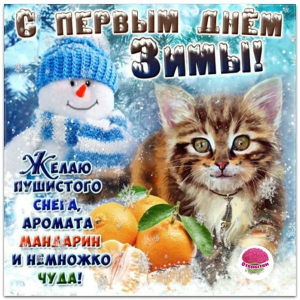 Открытки с первым днем зимы