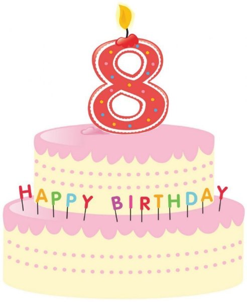 Открытки с днём рождения 8 лет