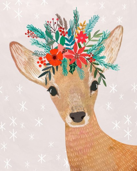 Олень с венком