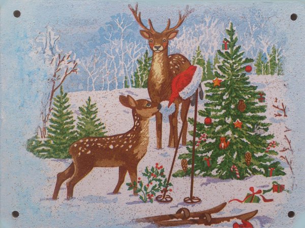 Открытка олень
