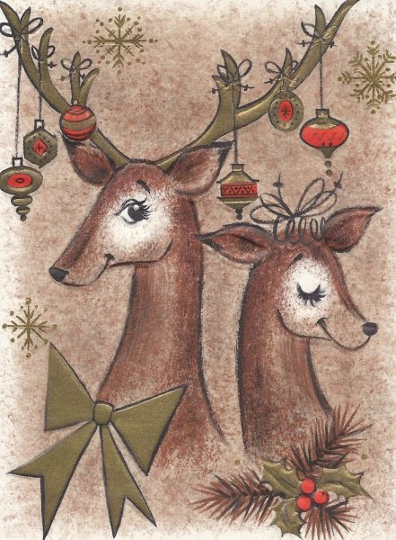 Винтажные олени