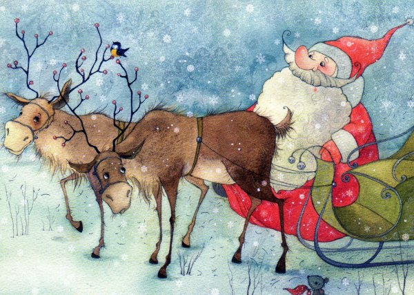 Новогодние иллюстрации Виктории Кирдий