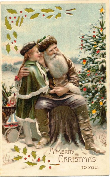 Необычные ретро Рождественские открытки