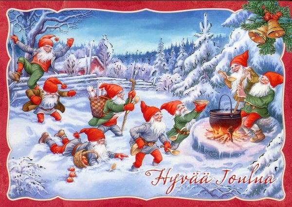Открытки с Рождеством на финском языке