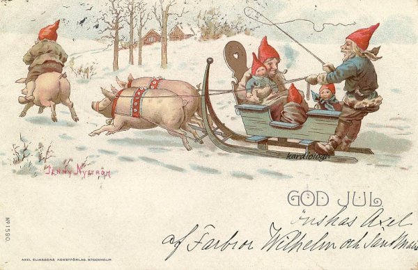 Шведские новогодние открытки