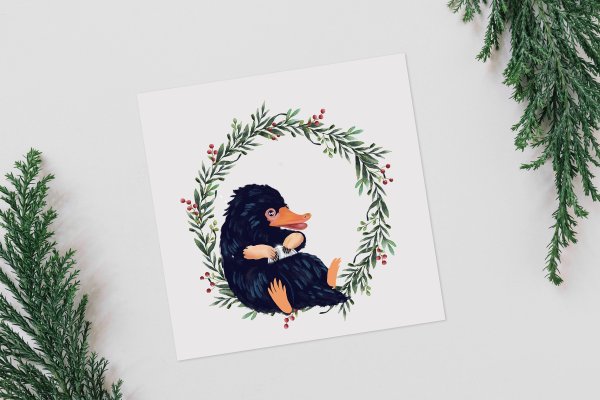 Новогодние открытки в стиле Гарри Поттера