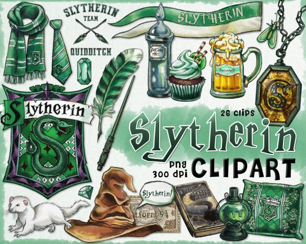 Наклейки Гарри Поттер Слизерин