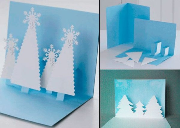 Объемная Новогодняя открытка