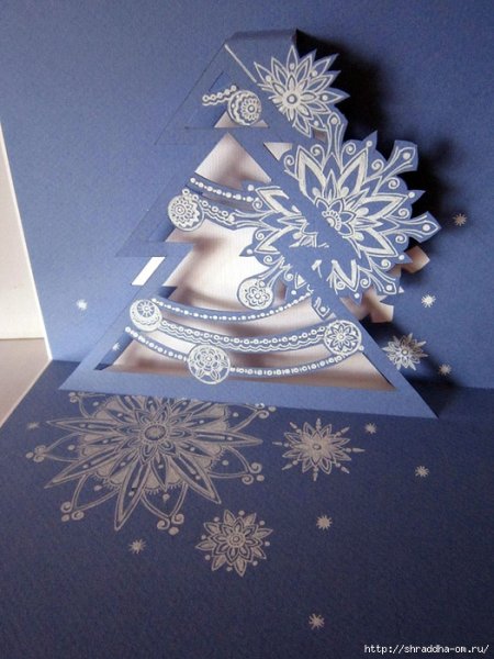 Объемная открытка с новым годом