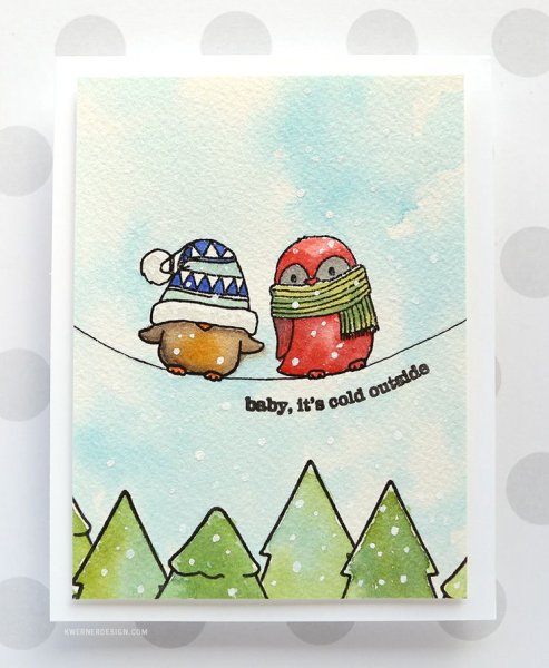 Новогодние открытки акварелью