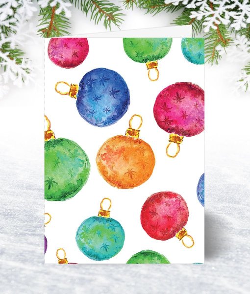 Открытки на новый год акварелью