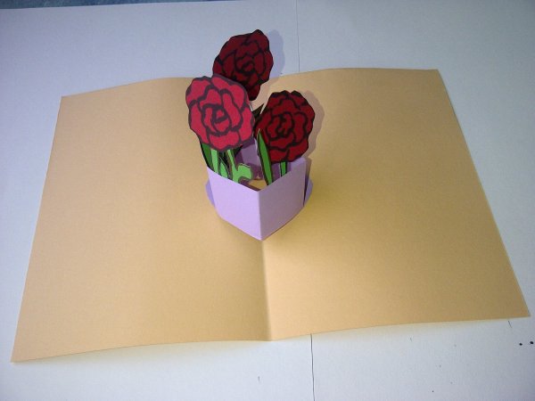 Объемные открытки простые