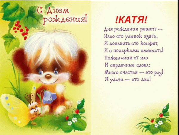 С днём рождения Катя