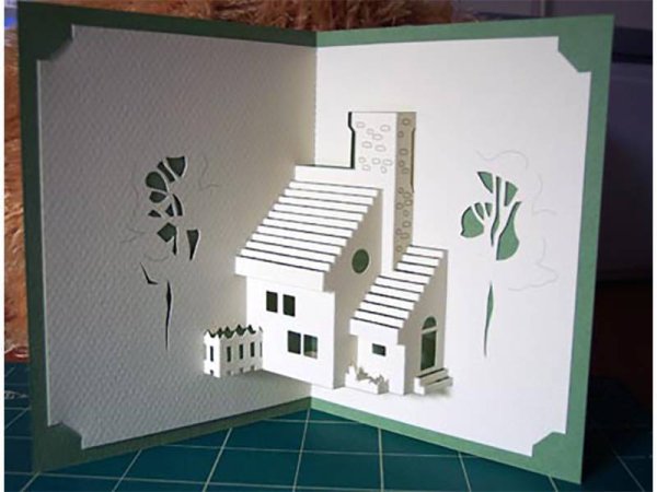 Киригами домик