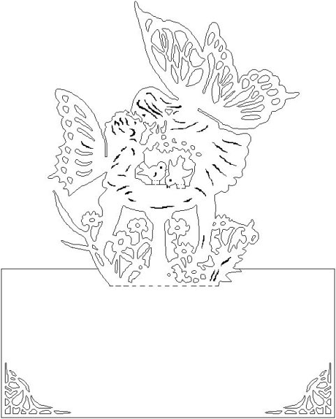 Трафареты для объемных открыток