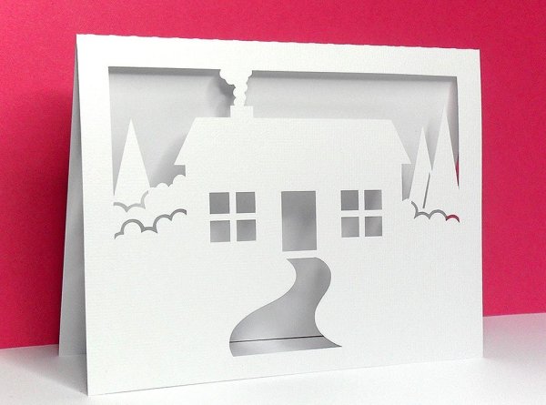 Дом в технике киригами