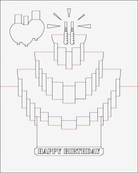 Объемные открытки схемы