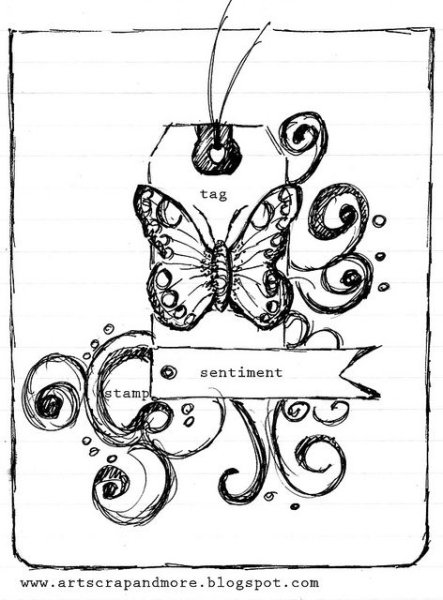 Эскизы открыток Скрапбукинг своими