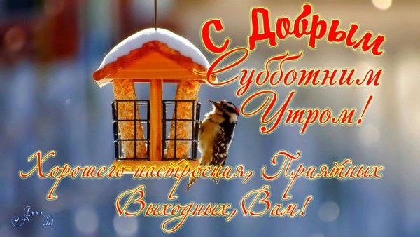 Доброе субботнее утро хороших выходных зимой