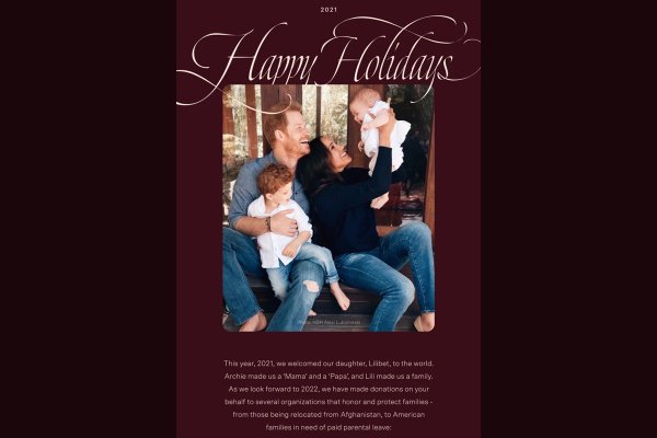 Рождественская открытка Гарри и Меган 2021