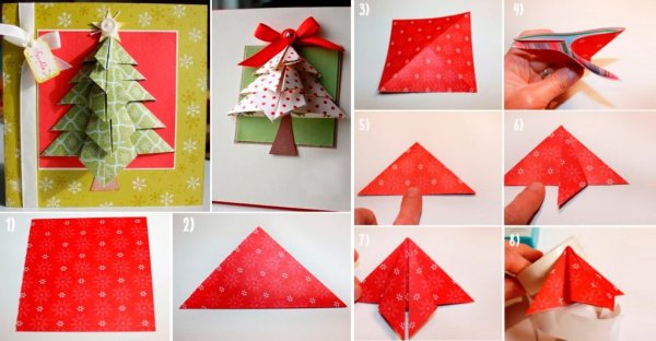 Рождественская открытка своими руками