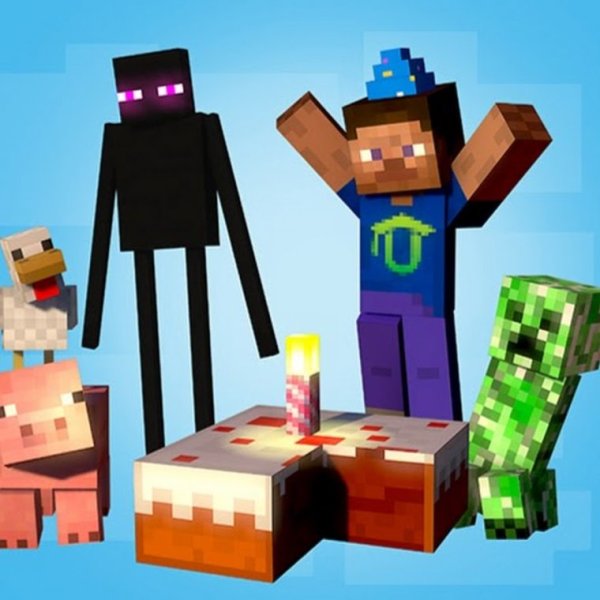 Открытка майнкрафт с днем рождения