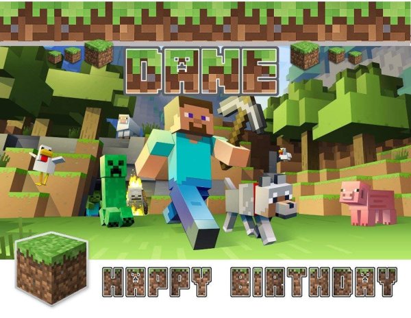 Майнкрафт поздравляет с днем рождения