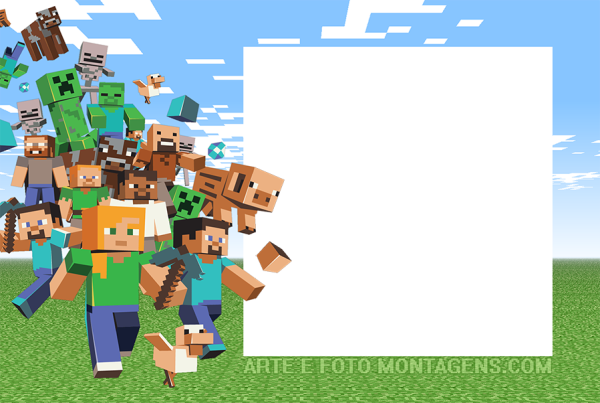 Приглашение в стиле майнкрафт