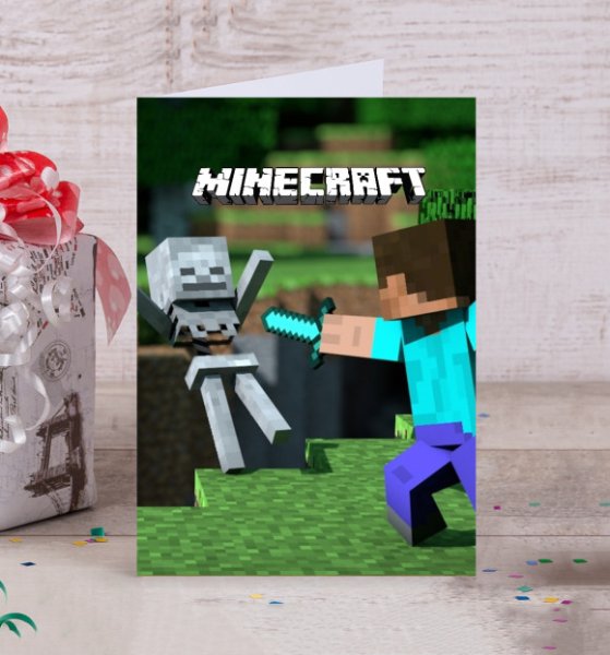 Открытки с МАЙНКРАФТОМ