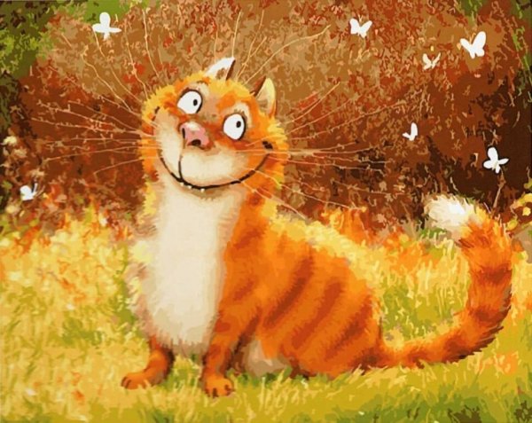 Радостный кот