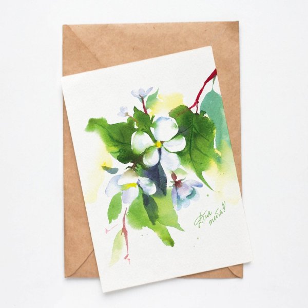 Картонные односторонние открытки