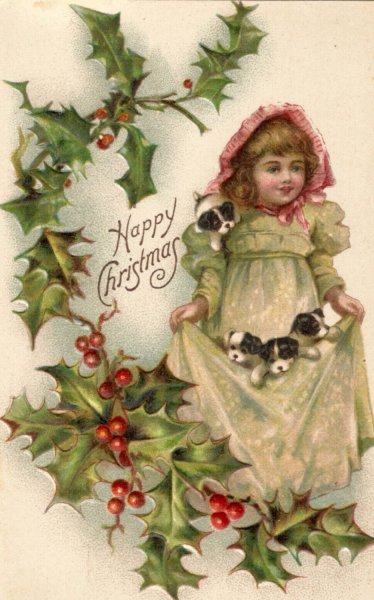 Викторианские открытки Винтажные Рождество