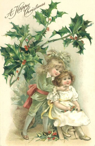 Викторианские открытки Винтажные Рождество