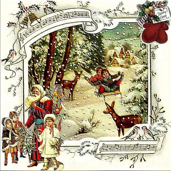 Викторианская Рождественская открытка