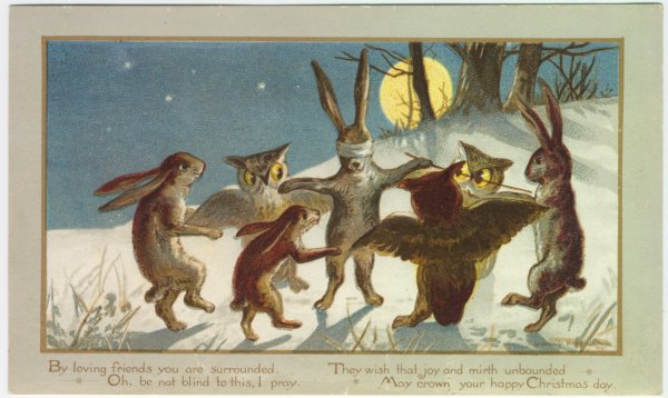 Странные Рождественские открытки викторианской эпохи