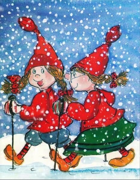 Небольшая открытка на новый год подруге