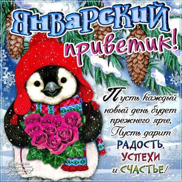 Зимний приветик в картинках