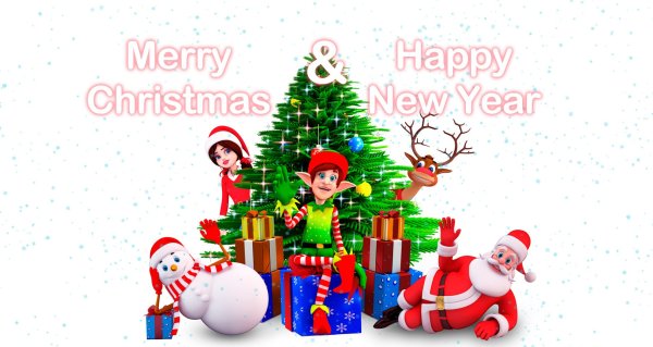 Новогодние открытки мери Кристмас