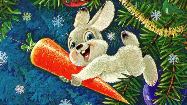 Старые новогодние открытки с новым годом