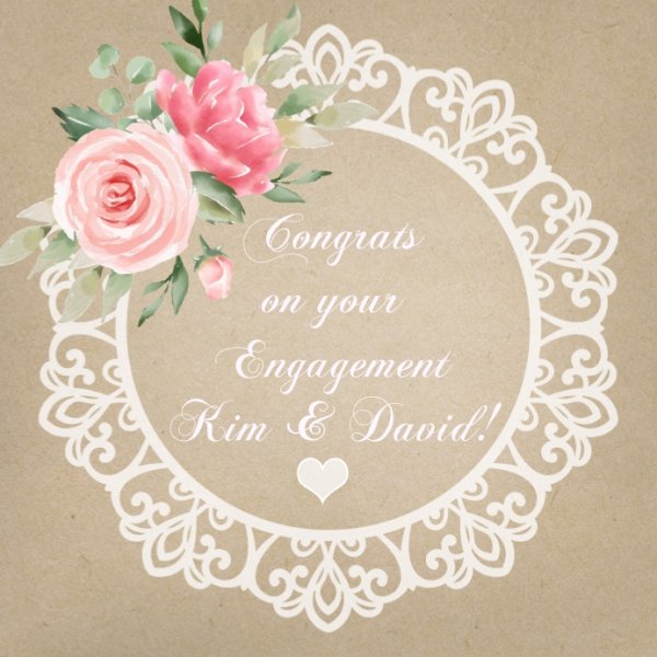 Поздравление с помолвкой стильные открытки