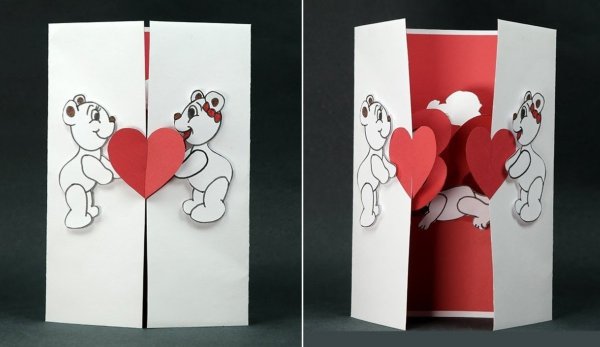 Открытки с объемными элементами внутри