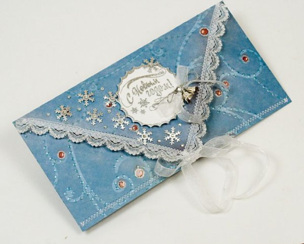 Новогодний конверт для денег