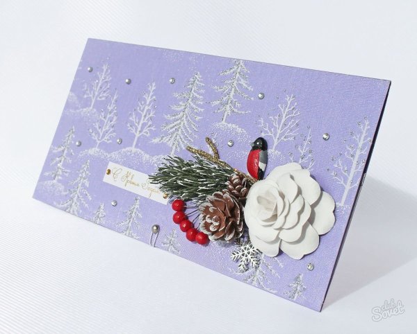 Новогодний конверт своими руками