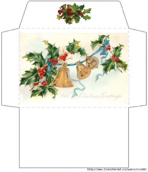 Новогодний конверт для денег