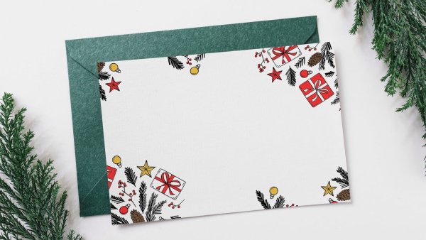 Мокапы для рождественских открыток